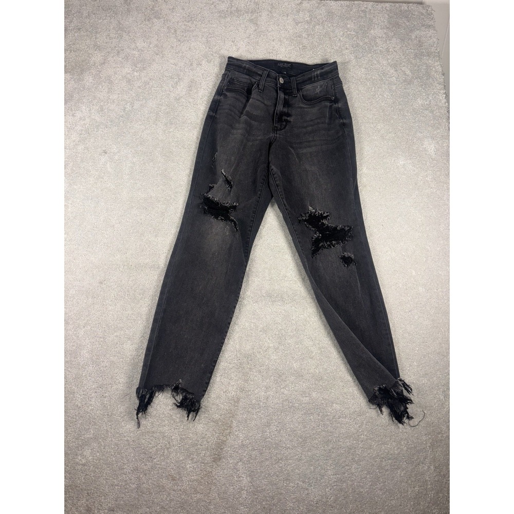 judy‎ blue black wash boyfriend jeans 1/25 distressed